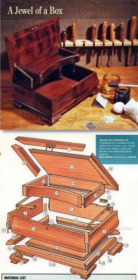 Jewerly Box Diy, Log Crafts, Woodshop Ideas, Jewelry Box Plans, Wood Projects Plans, Woodworking Box, Jewelry Box Diy, Easy Wood Projects, Wood Plans