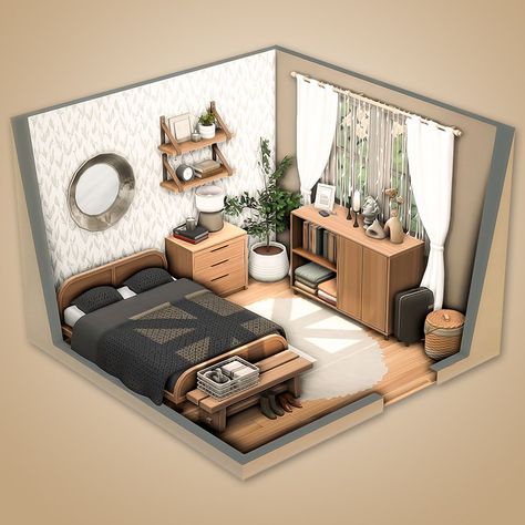 Sims4 Cc Room, Sims 4 Room Ideas Bedrooms, The Sims 4 Bedroom, Bedroom The Sims 4, Sims 4 Bedroom Ideas, Sims 4 Hus, Sims Interior, Sims 4 Loft, Sims 4 Modern House