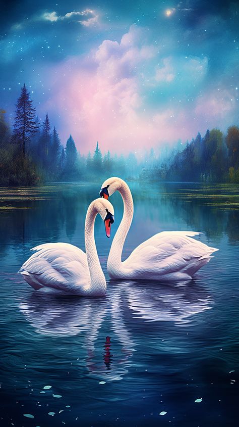 Swan Wall Art, Swan Pictures, Birds Photography Nature, Swan Painting, Swans Art, Rose Flower Pictures, Cute Panda Wallpaper, Love Animation Wallpaper, Wrong Number