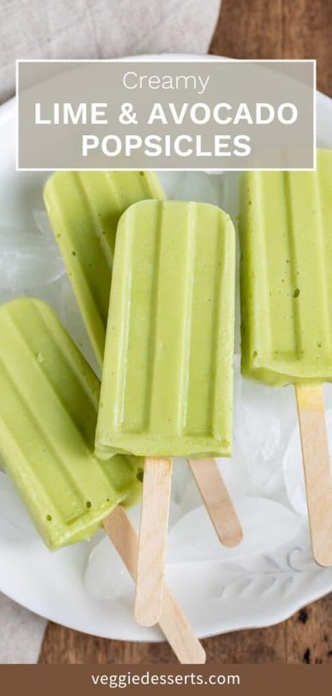 Avocado Popsicles, Coconut Milk Popsicles, Popsicle Recipe For Kids, Gourmet Popsicles, Frozen Popsicles, Lime Popsicles, Healthy Popsicle Recipes, Freeze Avocado, Coconut Popsicles