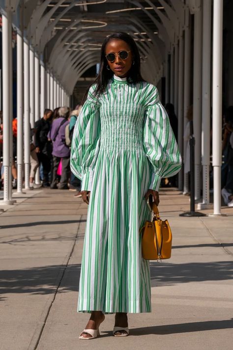 Ganni Dress, Vintage Slip Dress, New York Fashion Week Street Style, Virtual Fashion, Spring Street Style, Cool Street Fashion, Fashion Week Street Style, Street Style Looks, Fashion Week Spring