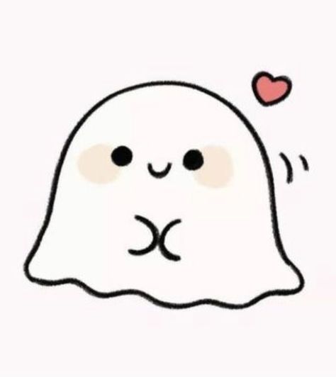 Cute Ghost Drawing Easy, Ghost Doodle Cute, رسم كاريكاتير, Cute Easy Doodles, Easy Love Drawings, 강아지 그림, Easy Doodle Art, Easy Doodles Drawings, Cute Doodles Drawings