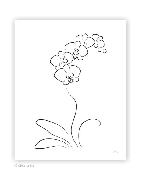 Pin by Whitney Crowther on Painting Ideas | Orchid drawing, Flower prints art, Flower line drawings Simple Orchid Painting, Simple Orchid Drawing, Orchid Line Art, Orchid Drawing Simple, Orchid Line Drawing, Orchid Sketch, Black And White Orchid, Line Drawing Simple, Orchid Illustration