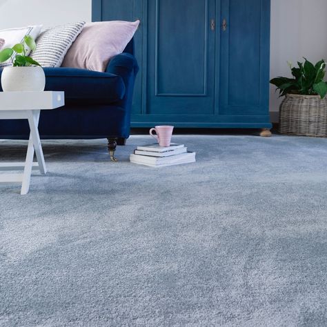 Blue Carpet Living Room Ideas, Carpeted Living Room Ideas, Carpet Living Room Ideas, Blue Carpet Living Room, Light Blue Carpet, Room Layout Design, Parents Bedroom, Neutral Carpet, Pink Living Room