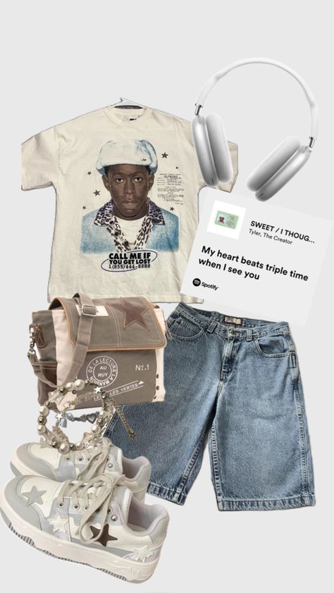 Tyler The Creator Outfits Inspiration, Tlc Outfits, Tyler The Creator Outfits, Celebrity Inspired Outfits, Outfit Inspiration Women, Streetwear Inspo, Concert Looks, Concert Fits, Tyler The Creator