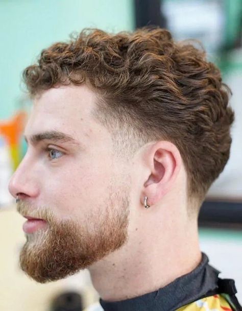 Man Haircut For Curly Hair, Curly Hair Men Fade Haircut Styles, Cropped Wavy Hair, Curly Hair Men Round Face, Professional Curly Hair Men, Short Curly Haircuts Men Thick Hair, Man Hair Cuts Short, Curly Male Haircut, Short Curly Hairstyle Men