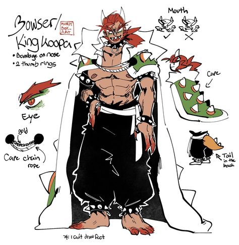 Human Bowser, Mario Fan Art, Super Mario Art, Mario Art, Arte Inspo, Dessin Adorable, X Reader, Drawing Reference Poses, Splatoon