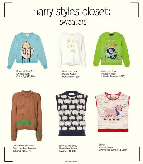 harry styles ・wall #harries #harrystyles #harry #styles Harry Styles Toxic People Sweater, Harry Styles Closet, Pink Vests, Harry Styles Sweater, Harry Styles Gucci, Harry Styles Clothes, Dinosaur Sweater, Harry Styles Outfit, Outfit Planner