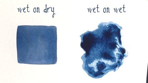 Wet on Dry vs. Wet on Wet Watercolor Ideas For Beginners, Beginners Watercolor, Watercolour Techniques, Watercolor Branding, Paintings Tutorials, Watercolor Art Landscape, Painting Skills, Art Tutorials Watercolor, Watercolor Video