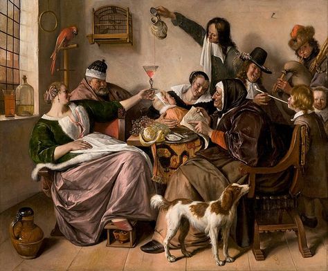 Jan Steen 022 colour version 01 - Jan Steen - Wikimedia Commons Pierre Auguste Cot, Tableaux Vivants, Hur Man Målar, Dutch Golden Age, Johannes Vermeer, Dutch Painters, Dutch Artists, Oil Painting Reproductions, Wassily Kandinsky