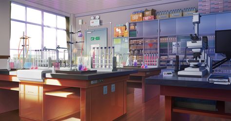 School Laboratory, Wattpad Background, Anime Places, Episode Interactive Backgrounds, Episode Backgrounds, Scenery Background, Anime Backgrounds, Image 3d, Room Background