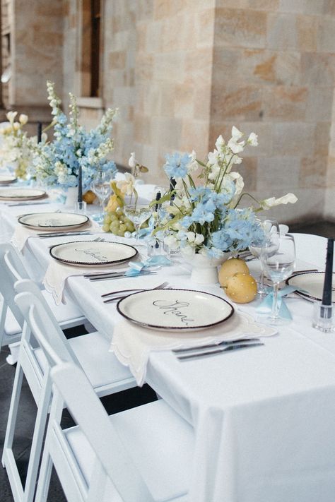 Blue Tablescapes, Blue Orchid Wedding, Marquee Party, Champagne Towers, Ceremony Dress, Blue Bridal Shower, Champagne Tower, Party Hire, Reception Details