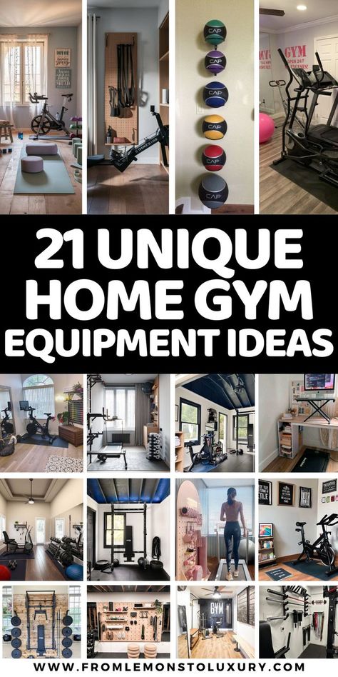 home gym equipment ideas Weight Room Ideas, Home Made Gym Equipment, Home Weight Room, Black Home Gym, Gym Equipment Storage, Home Gym Ideas Small, Home Made Gym, Home Office/gym, Best Gym Equipment