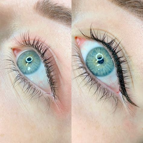 Tattoo Eyeliner Styles, Winged Permanent Eyeliner, Natural Eyeliner Tattoo, Eyeliner Tattoo Before And After, Eyeliner Tattoo Ideas, Permanent Eyeliner Styles, Paramedical Tattooing, Eyeliner Tattoo Permanent, Tatoo Eyeliner