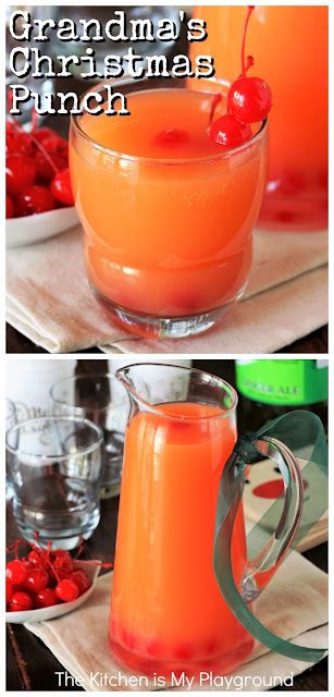 Grandmas Christmas Punch, Breakfast Punch Alcoholic, Christmas Punch With Alcohol, Punch With Orange Juice, Party Punch Non Alcoholic, Big Christmas Party, Punch Christmas, Holiday Punch Recipe, Christmas Drinks Recipes