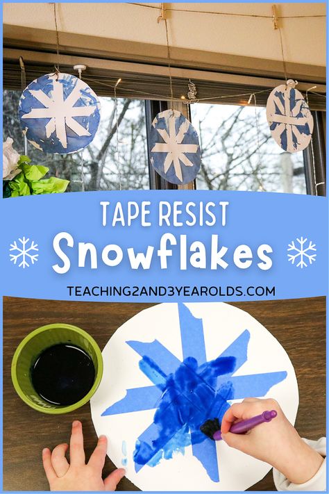 Process Art Preschool, Ice Crafts, Ice Theme, Watercolor Snowflake, Winter Activities For Toddlers, Snowflake Art, Snow Crafts, Winter Crafts Preschool, Snowflakes Art