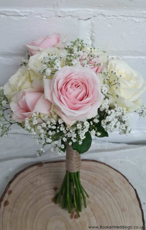 Bridesmaid Bouquets On Head Table, Simple Pink Wedding Bouquet, Light Pink And White Flowers, Light Pink Prom Bouquet, White And Light Pink Bouquet, Pink Prom Bouquet, Pink Prom Flowers, Light Pink Wedding Bouquet, Pink And White Flower Bouquet