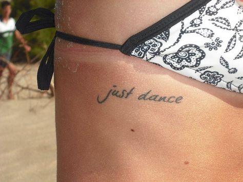 Born To Dance Tattoo, Dance Quote Tattoo Ideas, Keep Dancing Tattoo, Dance Tatoos Ideas, Dance Tattoos Small, Latin Dance Tattoo, Just Dance Tattoo, Tattoos For Dancers, Dance Related Tattoos