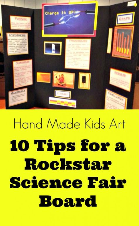 10 tips on how to make a science fair board from Hand Made Kids Art  #handmadekidsart #sciencefair Science Fair Display Board, 4th Grade Science Projects, Science Fair Board, Science Fair Experiments, Science Fair Projects Boards, Science Fair Project Ideas, Science Project Ideas, Cool Science Fair Projects, Fair Project Ideas