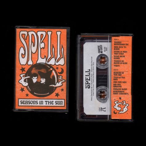 Spell – Season In the Sun bootleg cassette - Fonts In Use Risograph Design, Cassette Cover, Dm Logo, Seasons In The Sun, Gfx Design, Cd Design, Audio Tape, Risograph Print, Cd Cover