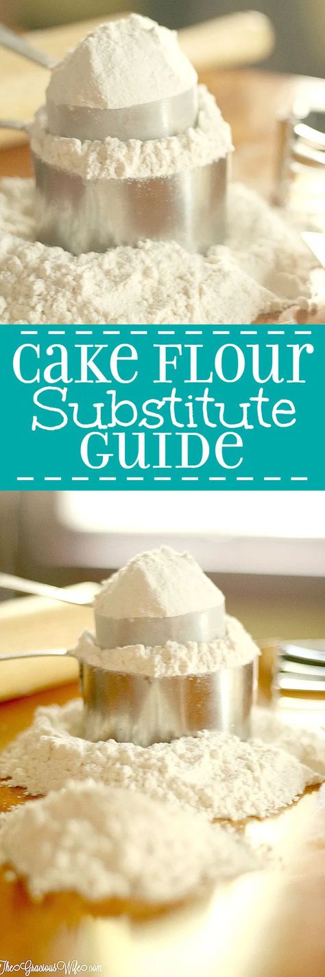 Cake Flour Substitute Guide Cake Flour Substitute, Flour Substitute, Cooking Substitutions, Hacks Kitchen, Baking 101, Baking Substitutes, Cooking Hacks, Cooking Instructions, Cake Flour