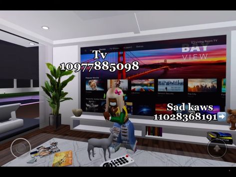 Tv Decals Bloxburg, Decals For Bloxburg, Roblox Tiktok, Salon Decals, Pic Code, Free House Design, Bloxburg Decals Codes Wallpaper, Code Wallpaper, Bloxburg Decals Codes