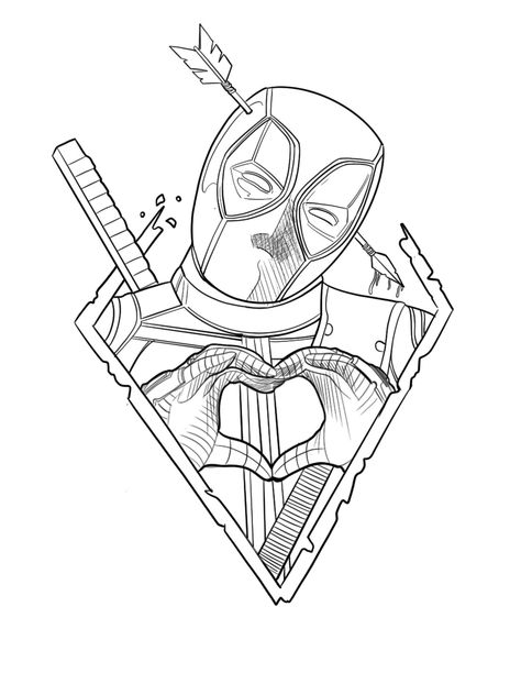 #tattoo #tattoos #inked #tattooart #tattooed #tattooideas #tattoodesign #tattooinspiration #tattoosleeve #tattooflash #inkedgirls #tattooedwomen  #InkLaughs  #TattooFails Deadpool Tattoo Ideas Black And White, Deadpool Tattoo Stencil, Comic Book Tattoo Ideas, Deadpool Stencil, Deadpool Drawing Sketches, Deadpool Tattoo Design, Deadpool Tattoo Ideas, Deadpool Sketch, Wolverine Tattoo