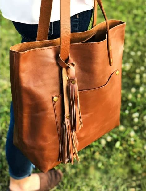 Classic Leather Tote, Leather Anniversary Gift, Leather Tote Bag Women, Taylor Smith, Leather Anniversary, Leather Totes, Monogram Tote Bags, Brown Leather Totes, Saddle Brown