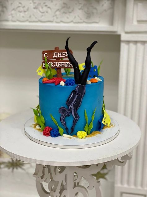 Sea Cake Ideas, Sea Cake, Sea Cakes, Cake Decorating Ideas, Themed Cakes, Kale, Cake Ideas, Birthday Ideas, Cake Decorating