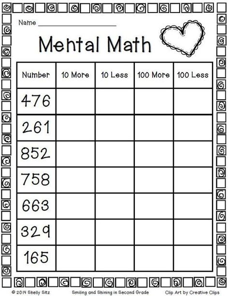 These free, printable Mental Math Worksheets are stimulating, but not too difficult, and will give your kids the confidence they need in math! Mental Maths Worksheets, Math Number Sense, 2nd Grade Math Worksheets, Math 2, Primary Maths, Math Strategies, Second Grade Math, Mental Math, Homeschool Math