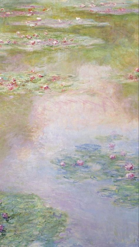 Monet Spring Paintings, Spring Wallpaper Painting, Iphone Background Painting, Claude Monet Aesthetic Wallpaper, Spring Painting Aesthetic, Cute Spring Wallpapers Aesthetic, Monet Backgrounds, Monet Wallpaper Aesthetic, Monet Art Wallpaper