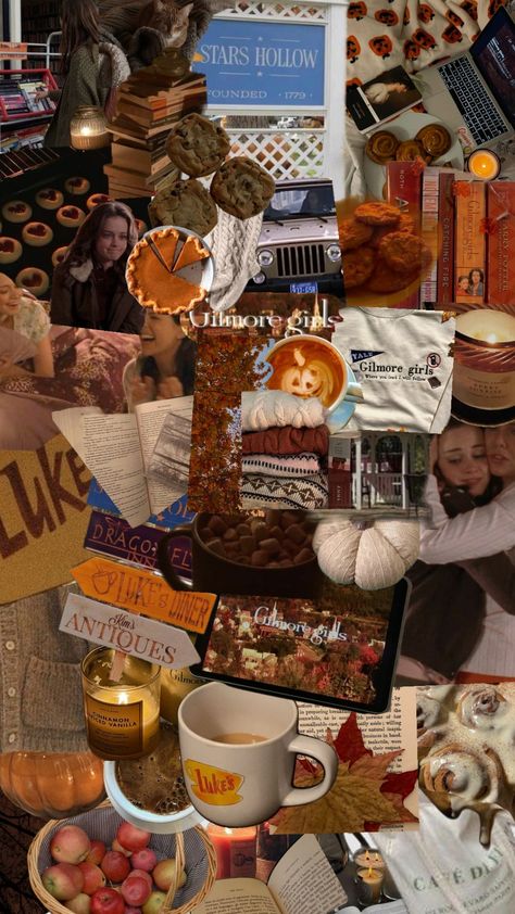 gilmore girls wallpaper! #gilmoregirls #fall #fallaesthetic #autumn #autumnaesthetic #wallpapers #fyp #viral #f4f Gilmore Girls Wallpaper, Wallpaper Fall Aesthetic, Iphone Red Wallpaper, Vintage Halloween Art, Wallpaper Fall, Girls Wallpaper, Cute Fall Wallpaper, Simple Phone Wallpapers, Simple Iphone Wallpaper