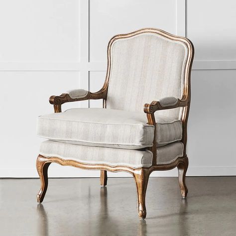 Restauration Hardware, French Armchair, Provincial Home, French Dining Chairs, French Provincial Furniture, French Arm Chair, Arm Chair Styles, Linen Armchair, Linen Chair