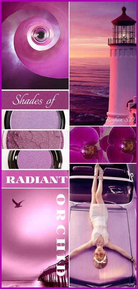 '' Radiant Orchid '' by Reyhan S.D. Color Moodboard, Desi Design, Orchid Dress, Inspiration Moodboard, Orchid Color, Mood Colors, Radiant Orchid, Purple Love, All Things Purple