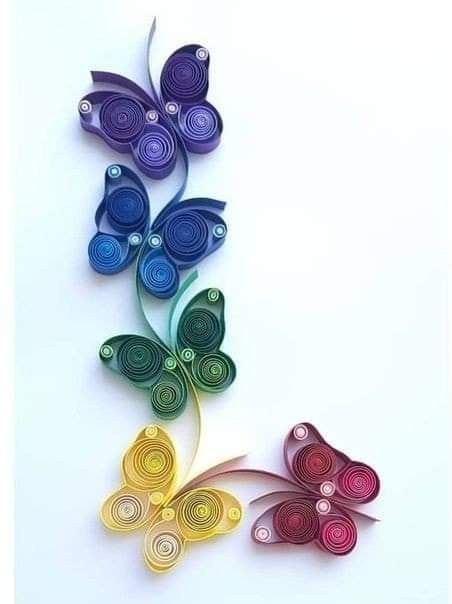 Quilled Cards Ideas, Paper Quilling Ideas Creative, Quilling Projects For Beginners, Quiling Paper Art Ideas, Quilling Flowers Patterns, Quilling Cards Ideas, Quilling Ideas For Beginners, Paper Quilling Ideas, Quilled Butterfly