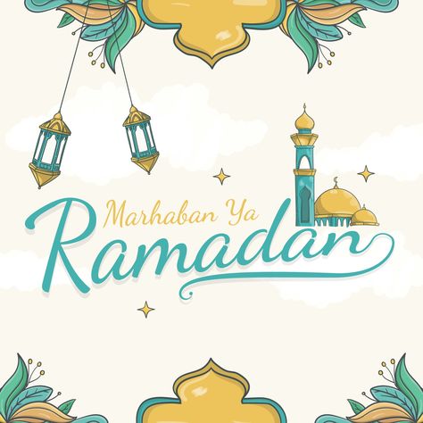 Download the hand drawn marhaban ya ramadan lettering 2041175 royalty-free Vector from Vecteezy for your project and explore over a million other vectors, icons and clipart graphics! Ramadhan Design, Poster Ramadhan, Ramadhan Kareem, Vector Food, Drawing Letters, Frame Card, Idul Fitri, Ramadan Decorations, Ramadan Kareem