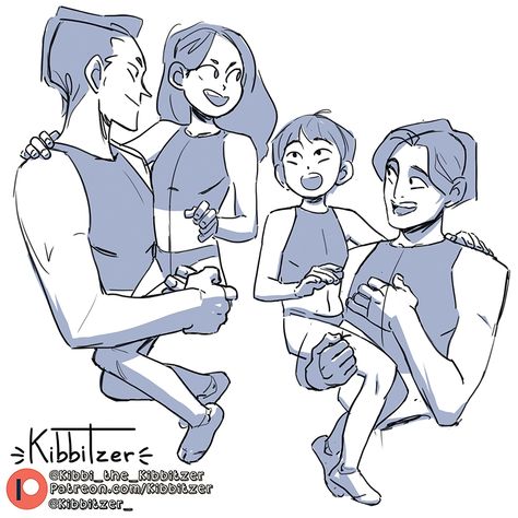 Family Pose Drawing, Kibbitzer Reference, Kid Reference, Pose Drawing Reference, Anime Anatomy, Reference Study, Body References, Drawing Help, Family Poses