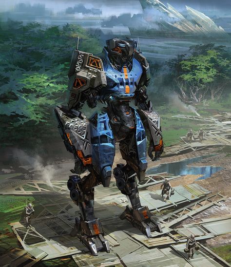 ArtStation - robot_2, B S Giant Robot Concept Art, Big Robots, Mech Suit, Cool Robots, Arte Robot, Titanfall, Power Armor, Concept Artist, Gundam Art