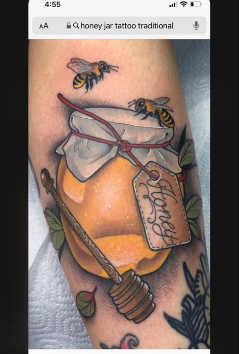 Mommy Daughter Tattoos, Pirate Ship Tattoos, Honey Bee Tattoo, Honeycomb Tattoo, Amsterdam Tattoo, Insect Tattoo, C Tattoo, Summer Tattoo, Bff Tattoos