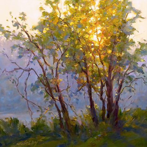 Sara Linda Poly - The Gift of Sunlight- Oil - Painting entry - August 2019 | BoldBrush Painting Competition Paintings For Competition, Oil Painting Trees, Painting Female, Oil Painting Inspiration, Painting Competition, Landscape Art Painting, 수채화 그림, Pastel Art, Online Painting