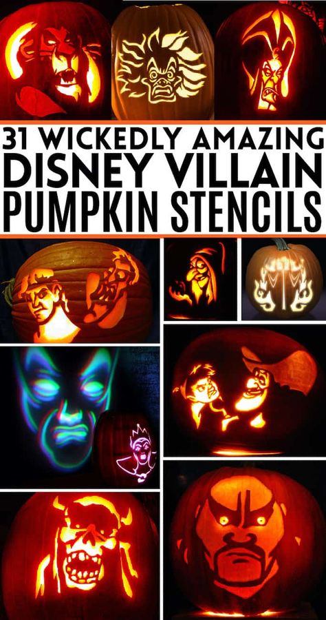 Disney Villain Pumpkin, Pumpkin Stencils Free Printable, Disney Pumpkin Carving Patterns, Disney Pumpkin Stencils, Pumpkin Templates, Printable Pumpkin Stencils, Pumpkin Carving Stencils Free, Pumpkin Carving Patterns Free, Carving Templates