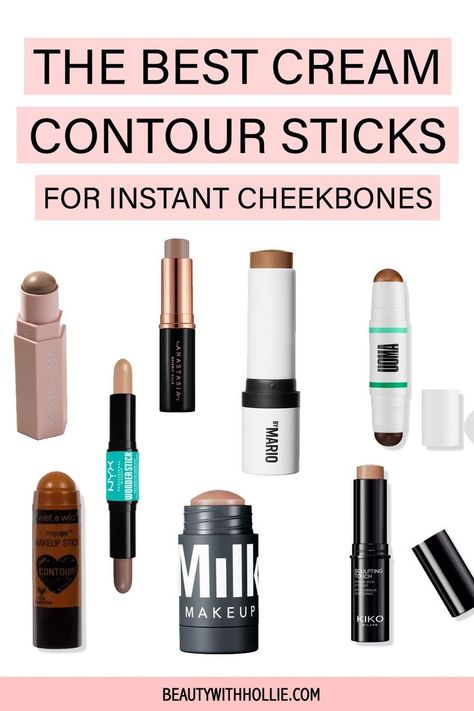 The Best Cream Contour Sticks for Instant Cheekbones Conturing Face, Drugstore Contour Stick, Best Cream Contour, Makeup Kiko, Contour Sticks, Best Contour Makeup, Cream Contour Stick, Perfect Contour, Best Contouring Products