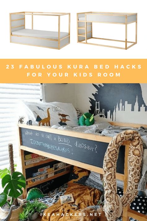 Ikea Bed Hacks, Kura Cama Ikea, Cama Ikea Kura, Ikea Kids Bed, Bunk Bed Hacks, Bed Hacks, Kura Bed Hack, Cama Ikea, Ikea Kids Room