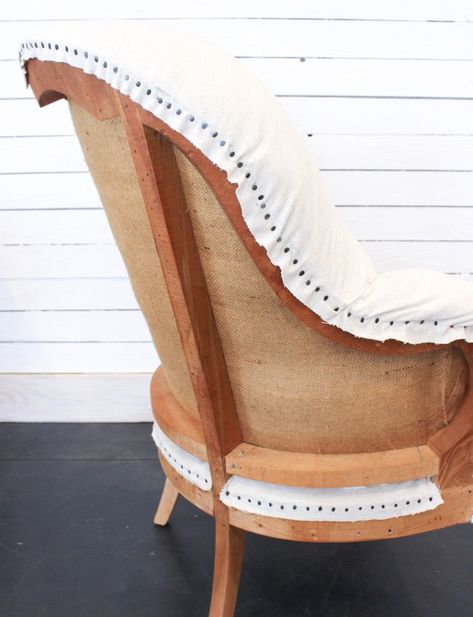 Deconstructed Chair: How I Deconstructed A Vintage Chair | Fletcher Creek Cottage Deconstructed Chairs, Deconstructed Furniture, Deconstructed Chair, Redoing Furniture, Reupholster Chair Dining, Farmhouse Chairs, Reupholster Chair, Charming Farmhouse, Boho Chair