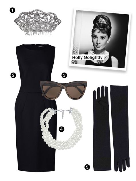 Breakfast At Tiffany's Costume, Breakfast At Tiffanys Party Ideas, 60 Outfits, Holly Golightly, Homemade Halloween Costumes, Diy Halloween Costumes Easy, Halloween Costume Outfits, Homemade Halloween, Breakfast At Tiffanys