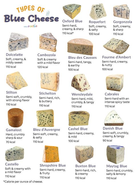 Learn what is blue cheese/bleu cheese with examples of the best types. Find a list of all the blue cheeses with taste, pairing ideas, and calories Cheese Name List, Blue Cheese Pairing, Home Made Blue Cheese, Cheese Benefits, Cheese Knowledge, Cheese List, Cheese Guide, Cheese Types, Cheese Names