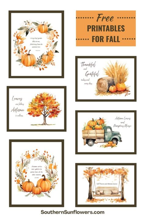 Fall Printables Free, Thanksgiving Prints, Thanksgiving Wall Art, Free Fall Printables, Free Thanksgiving Printables, Christian Fall, Fall Clip Art, Fall Vignettes, Free Vintage Printables