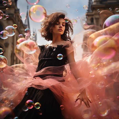 lyfony miguel iira, paris, in the style of fluid photography, colorful fantasy, nikon d850, gossamer fabrics, dreamlike realism, bubble goth, national geographic photo Bubbles Portrait Photography, Fluid Photography, Bubbles Photoshoot, Bubble Photoshoot, Mystical Woman, Animation Poster, Bubbles Photography, Bubble Goth, Photography Colorful