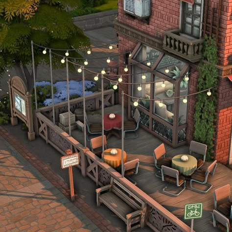 𝐓𝐇𝐄 𝐆𝐎𝐋𝐃𝐄𝐍 𝐀𝐆𝐄 - 𝐁𝐔𝐈𝐋𝐃𝐒 | Family restaurant 🍴🇮🇹 | noCC 🛠️ Packs used: [full list available on the Gallery] 🏷️: @ea @thesims #sccregram #thesims #sims… | Instagram Sims 4 Base Game Restaurant, Family Sims 4 House, Restaurant The Sims 4, Sims 4 Restaurant Ideas, Sims 4 Diner, Small Restaurant Floor Plan, Sims 4 Restaurant Build, Sims Bakery, Sims Restaurant