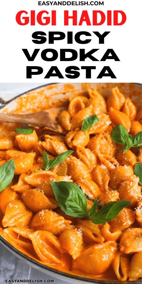 Viral Pasta, Spicy Vodka Pasta, Gigi Hadid Pasta, Hadid Pasta, Spicy Pasta, Vodka Pasta, Best Pasta Recipes, Pasta Dinner Recipes, Tasty Pasta